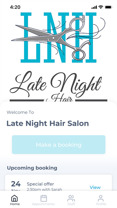 Emulate iPhone app Late Night Hair Salon using MyAndroid Emulate iPhone app Late Night Hair Salon using MyAndroid