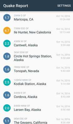 Emulate Android APK Latest Earthquakes Emulate Android APK Latest Earthquakes