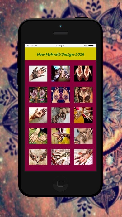 Emulate iPhone app Latest Mehndi Designs 2016 - Beautiful & Fashionable Wedding Collection & Drawings using MyAndroid