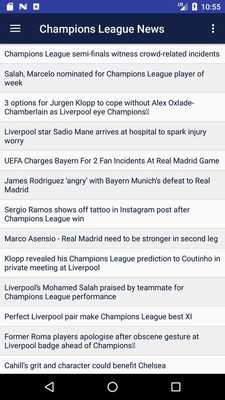 Emulate Android APK Latest UEFA Champions League News