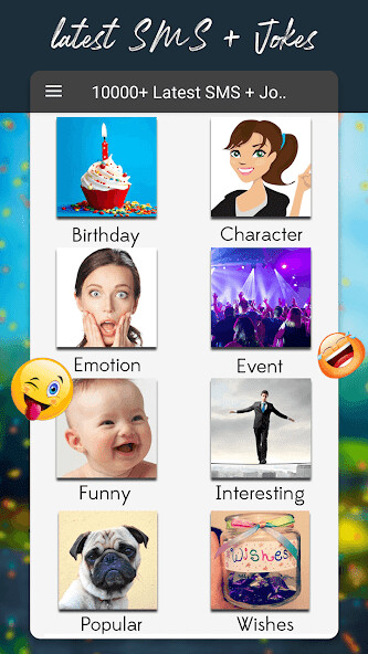 Run android online APK Latest Wishes  Sms  Jokes from MyAndroid or emulate Latest Wishes  Sms  Jokes using MyAndroid