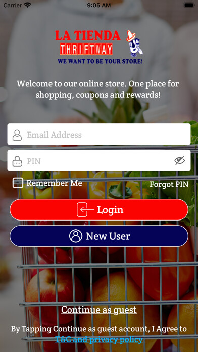 Emulate iPhone app LA Tienda Thriftway using MyAndroid
