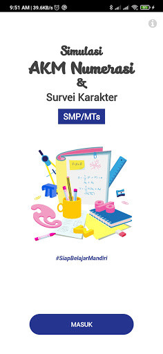 Run android online APK Latihan Soal AKM Numerasi & Survei Karakter SMP from MyAndroid or emulate Latihan Soal AKM Numerasi & Survei Karakter SMP using MyAndroid