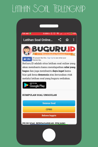 Run android online APK Latihan Soal Online SD SMP SMA Umum from MyAndroid or emulate Latihan Soal Online SD SMP SMA Umum using MyAndroid Run android online APK Latihan Soal Online SD SMP SMA Umum from MyAndroid or emulate Latihan Soal Online SD SMP SMA Umum using MyAndroid