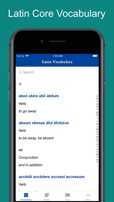 Emulate iPhone app Latin Core Vocabulary using MyAndroid Emulate iPhone app Latin Core Vocabulary using MyAndroid