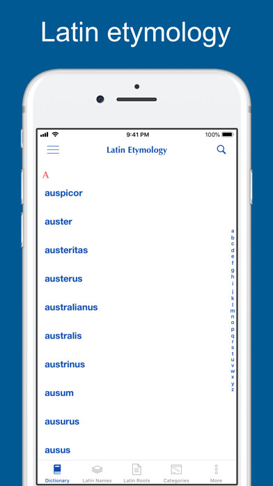 Emulate iPhone app Latin Etymology Dictionary using MyAndroid Emulate iPhone app Latin Etymology Dictionary using MyAndroid