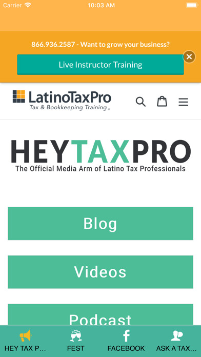 Emulate iPhone app Latino Tax Pro using MyAndroid