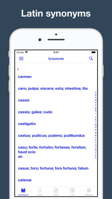 Emulate iPhone app Latin synonym dictionary using MyAndroid Emulate iPhone app Latin synonym dictionary using MyAndroid