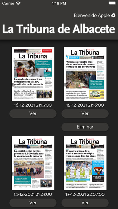 Emulate iPhone app La Tribuna de Albacete using MyAndroid Emulate iPhone app La Tribuna de Albacete using MyAndroid