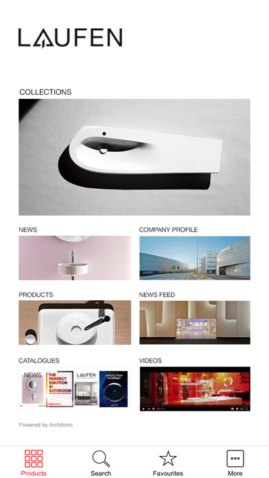 Emulate iPhone app Laufen Bathrooms using MyAndroid