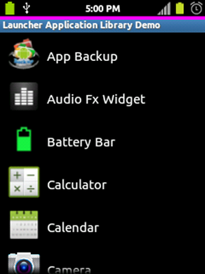 Emulate Android APK Launcher App Library Demo