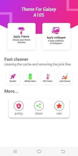 Run android online APK launcher Theme For Galaxy A10s from MyAndroid or emulate launcher Theme For Galaxy A10s using MyAndroid