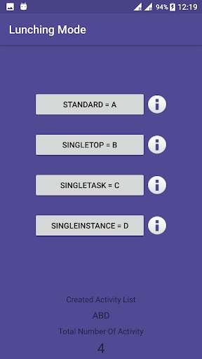 Run android online APK LaunchingModes from MyAndroid or emulate LaunchingModes using MyAndroid