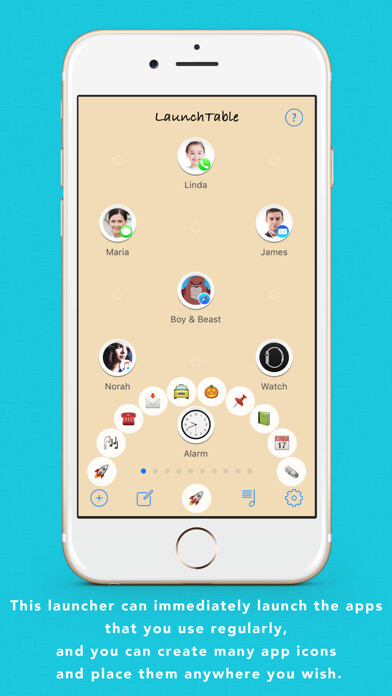 Emulate iPhone app LaunchTable - Simple Launch! using MyAndroid