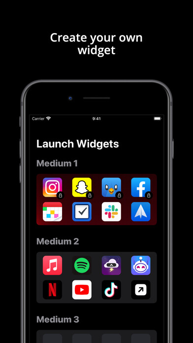 Emulate iPhone app Launch Widgets using MyAndroid