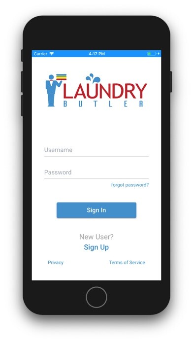 Emulate iPhone app Laundry Butler OC using MyAndroid