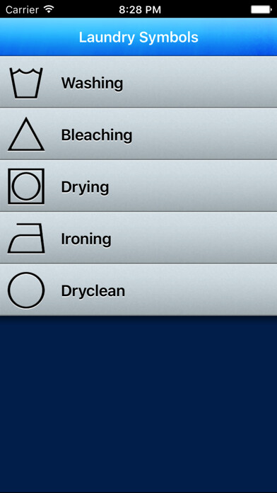 Emulate iPhone app Laundry Care using MyAndroid