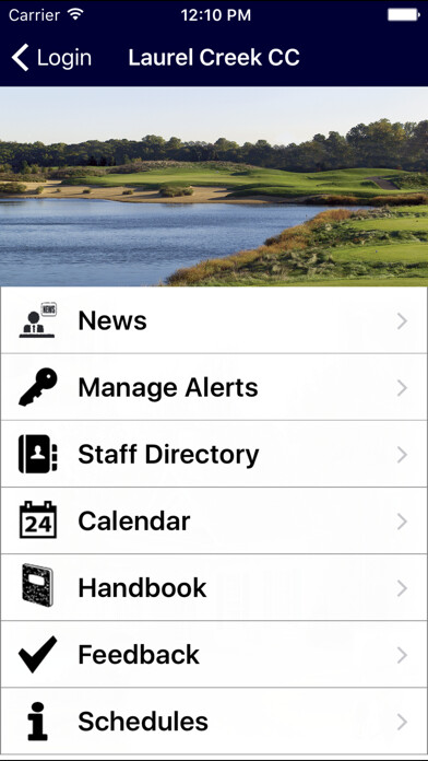 Emulate iPhone app Laurel Creek CC EE using MyAndroid