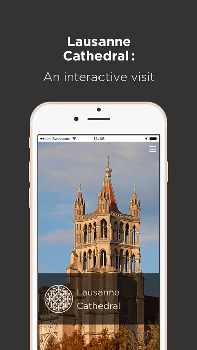 Emulate iPhone app Lausanne Cathedral (new) using MyAndroid