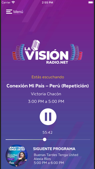 Emulate iPhone app La Vision Radio using MyAndroid