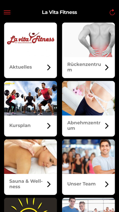Emulate iPhone app La Vita Fitness using MyAndroid