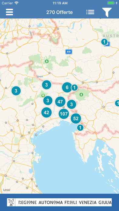Emulate iPhone app Lavoro FVG using MyAndroid