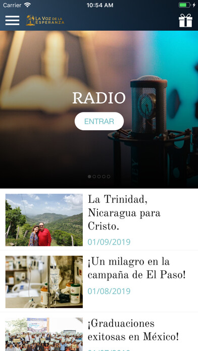 Emulate iPhone app La Voz de la Esperanza using MyAndroid Emulate iPhone app La Voz de la Esperanza using MyAndroid