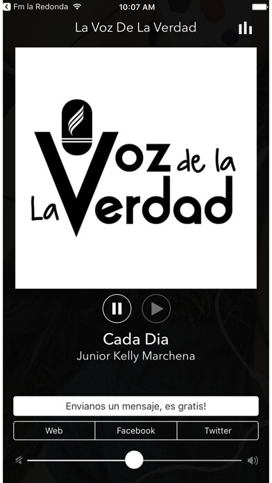 Emulate iPhone app La Voz de la Verdad using MyAndroid
