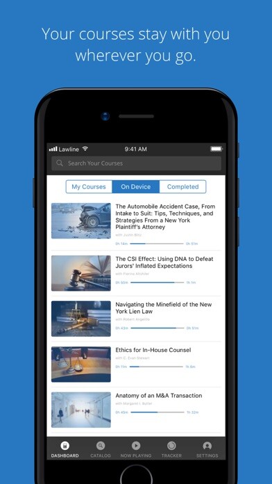 Emulate iPhone app Lawline CLE using MyAndroid