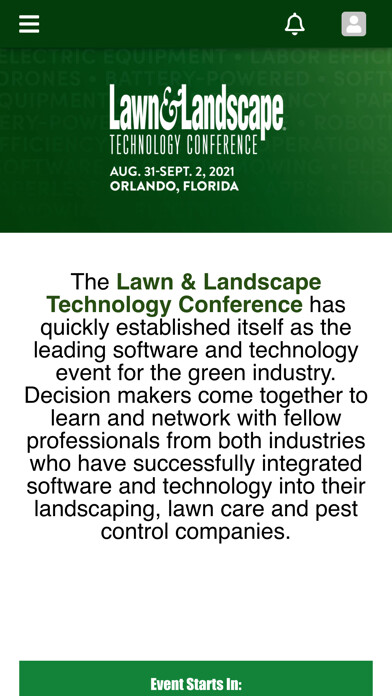 Emulate iPhone app Lawn Technology Conference using MyAndroid