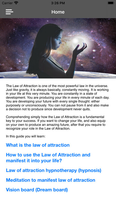 Emulate iPhone app Law Of Attraction Secret Guide using MyAndroid Emulate iPhone app Law Of Attraction Secret Guide using MyAndroid