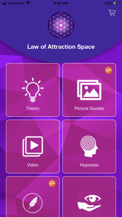 Emulate iPhone app Law of Attraction Space using MyAndroid
