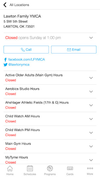 Emulate Android APK Lawton Family YMCA