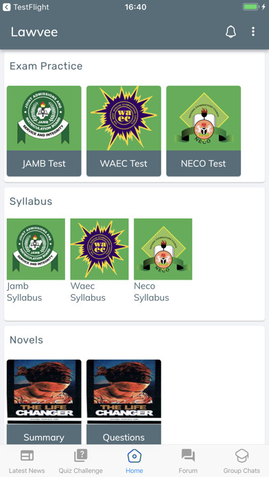 Emulate iPhone app Lawvee (JAMB Prep 2023) using MyAndroid
