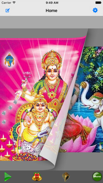 Emulate iPhone app Laxmi Mantra : 3D App using MyAndroid