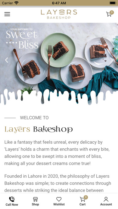 Emulate iPhone app Layers Bakeshop using MyAndroid