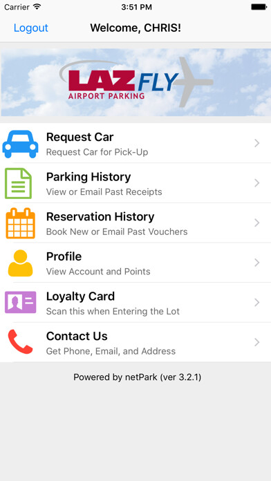 Emulate iPhone app LAZ Fly Airport Parking using MyAndroid Emulate iPhone app LAZ Fly Airport Parking using MyAndroid