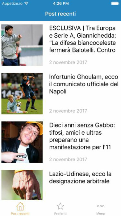 Emulate iPhone app LazioPress.it using MyAndroid Emulate iPhone app LazioPress.it using MyAndroid