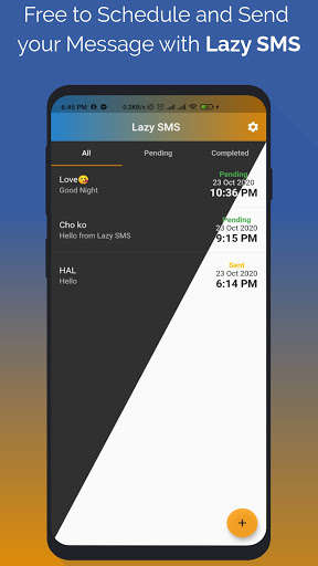 Run android online APK Lazy SMS: Schedule, Automatic Message Sender from MyAndroid or emulate Lazy SMS: Schedule, Automatic Message Sender using MyAndroid