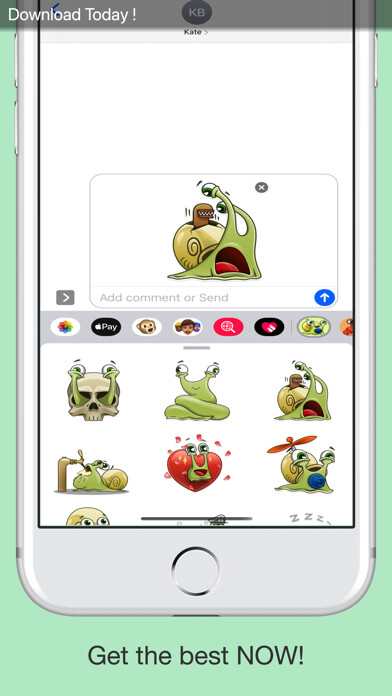 Emulate iPhone app Lazy Snail Stickers using MyAndroid