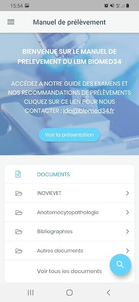 Run android online APK LBM BIOMED34 - Catalogue des examens from MyAndroid or emulate LBM BIOMED34 - Catalogue des examens using MyAndroid