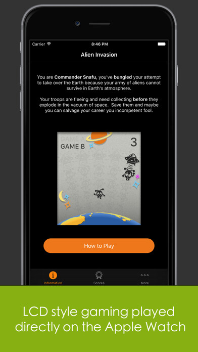 Emulate iPhone app LCD Games: Alien Invasion using MyAndroid Emulate iPhone app LCD Games: Alien Invasion using MyAndroid