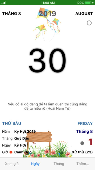 Emulate iPhone app Lịch Việt - Mai Hoa Dịch using MyAndroid