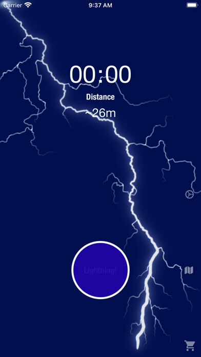 Emulate iPhone app LDM - Lightning Distance Meter using MyAndroid Emulate iPhone app LDM - Lightning Distance Meter using MyAndroid