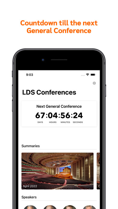 Emulate iPhone app LDS Conferences using MyAndroid