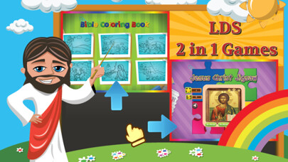Emulate iPhone app LDS Mormon Coloring Book And Jesus Christ Jigsaw using MyAndroid