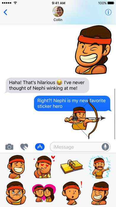 Emulate iPhone app LDS Stickers: “I, Nephi” using MyAndroid Emulate iPhone app LDS Stickers: “I, Nephi” using MyAndroid