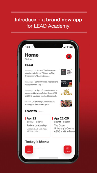 Emulate iPhone app LEAD Academy, SC using MyAndroid