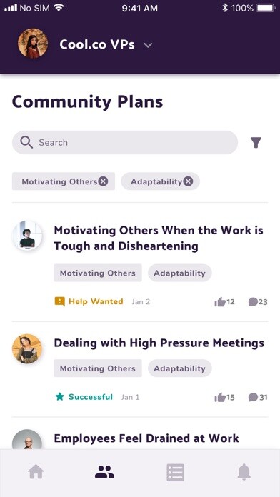 Emulate iPhone app Leadership Amplifier using MyAndroid