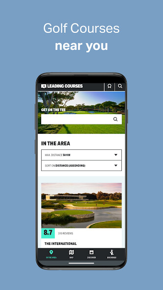 Emulate iPhone app Leading Courses: golf courses using MyAndroid